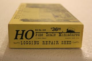 Fine Scale Miniatures,  Kit 160 Ho Logging Repair Shed Craftsman Kit.  Nib