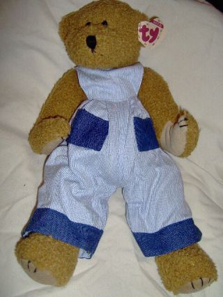 Carlton,  The 15 " Bear W/overalls - Attic Treasures By Ty
