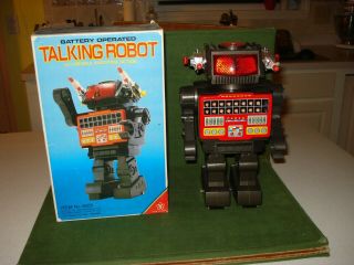 1981 Yonezawa Talking Robot W/ Box And Missiles,  Eye Appeal. ,  10 "