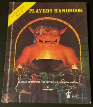 Advanced Dungeons And Dragons Players Handbook By Gary Gygax 1980 Sixth Edition
