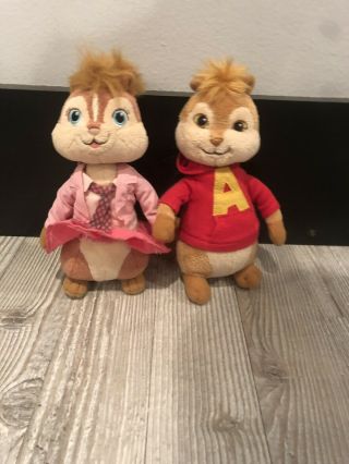 Ty Beanie Babies Alvin And The Chipmunks Alvin And Chipette Brittany Plush Set