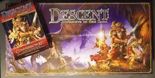 Descent Journeys In The Dark 1st Edition W/ Conversion Kit Ffg Oop