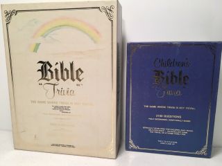 Vintage 1984 Adult & Kids Bible Trivia Game 811 Cadaco 5400 Questions Complete