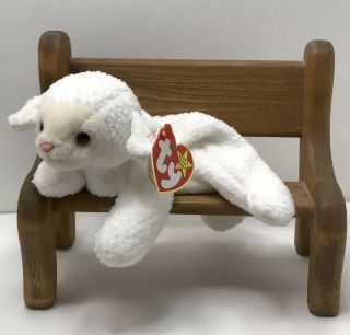 Ty Beanie Baby Fleece The Lamb W/style Tag Retired Dob: March 21st,  1996 Pvc