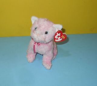 Ty Beanie Babies 2004 Fleur Pink Cat Kitten 6 " Bean Plush Stuffed Animal