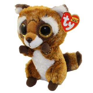 Ty Beanie Boos - Rusty The Raccoon (glitter Eyes) (6 Inch) - Mwmts Boo Toy