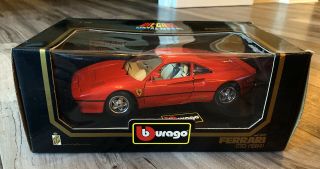1:18 Bburago 1984 Ferrari Gto Hard Top Die - Cast Car - Red