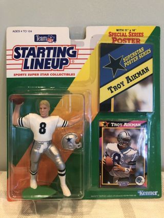 1992 Starting Lineup - Slu - Nfl - Troy Aikman - Dallas Cowboys