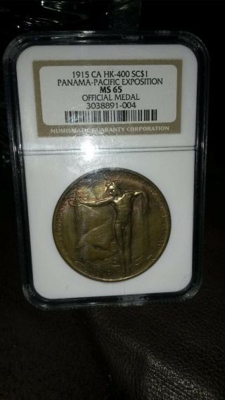 1915 - S Panama Pacific Exposition Medal Ms65 Ngc