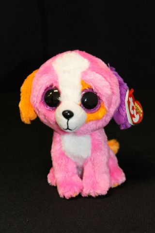 Ty Beanie Boos Precious The Dog 6 " Plush Stuffed Toy Nwt Ships From The Us
