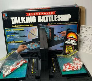 Vintage 1989 Milton Bradley Mb Electronic Talking Battleship Game Complete