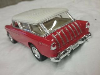 1955 Chevy Nomad Station Wagon,  1/43 Scale,  Red,  White Roof