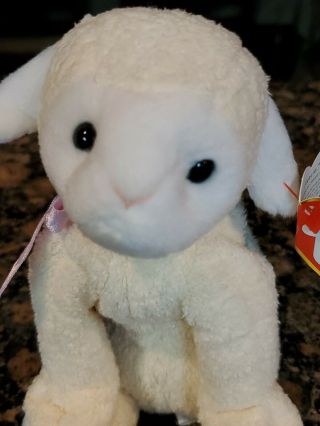 Ty Beanie Baby Fleecie The Lamb Sheep Plush Stuffed Animal 1/26/2000