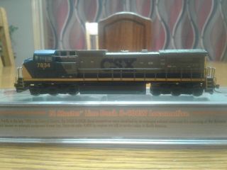 Atlas N Dash 8 - 40cw Csx 7834 With Digitrax Dcc And Mt Couplers.