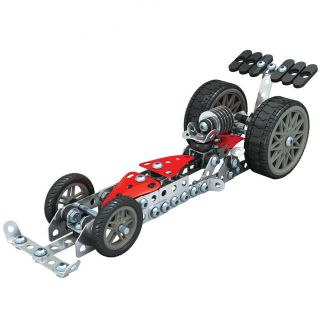 5 Model Steel Set - Build Tractor Robot Drag Racer Motorcycle & Trike 3
