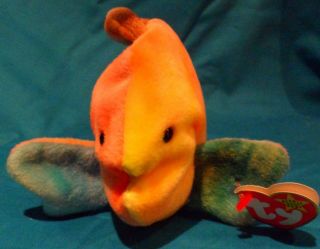 Ty Coral The Fish Beanie Baby - With Near Tags - Stunning Colors Ca2