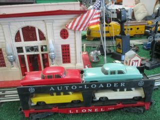 Lionel Post War 6414 Auto Loader Car With 4 Cars Exc Orig Cond 1955 - 66