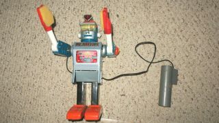 1st Version Linemar Mr.  Mercury Battery Operated Robot Made In Japan