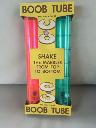 Milton Bradley Boob Tube Marble Race Game 1962
