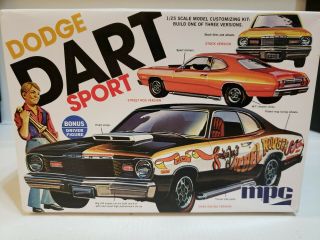 Mpc Dodge Dart Sport 3 Version Model Kit Open Box Parts C - 027