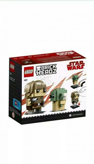 Lego Brickheadz Luke Skywalker And Yoda (41627) Star Wars Brand New/unopened