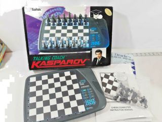 Vtg Saitek Kasparov Portable Talking Chess Coach Computer 1996