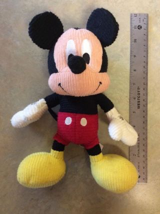 Corduroy Mickey Mouse 12 " Bean Bag Plush - Character Design First Mickey