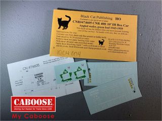 Black Cat Publishing Ho Scale Decals For Cnr 40ft 10 