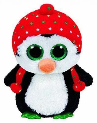 Ty Beanie Boo Freeze The Penguin Medium 9 - Inch Soft Plush