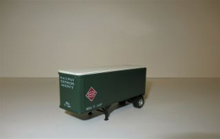 Ho Scale Railway Express Agency Green W/ White Roof Trailer