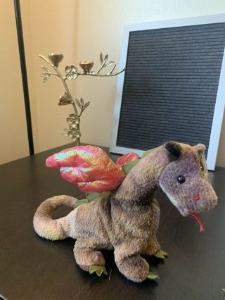 Ty Beanie Baby Scorch Dragon With Tag 1998