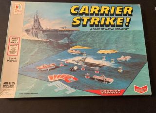 Vintage Milton Bradley 1977 Carrier Strike Board Game Naval Strategy Game