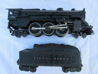 1947 - 49 Lionel Post - War 675 2 - 6 - 2 Locomotive W/ 6466wx Whistle Tender -