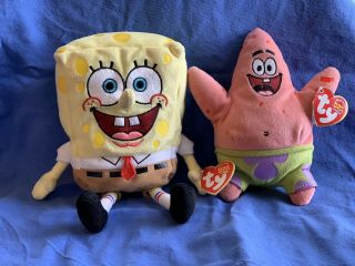 Beanie Babies Spongebob Squarepants And Patrick Star Ty 2004