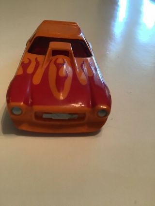 Vintage Aurora Afx Chevy Vega Funny Car Orange W/flames,  Ho Slot Car Body Only