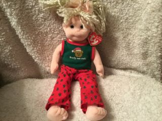 Ty Adorable Annie Christmas Beanie Bopper Doll Bearly Can Wait Plush