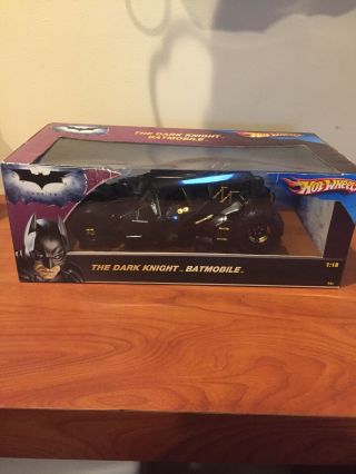 Mattel Hot Wheels The Dark Knight Batmobile 1:18 Scale Diecast Vehicle
