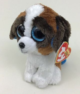 Ty Beanie Boos Duke Dog St Bernard Blue Eyes 6 " Plush Stuffed Toy With Tags