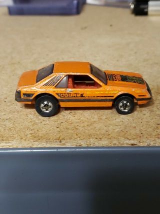 1979 Hot Wheels Mattel Turbo Mustang Cobra Orange Hong Kong