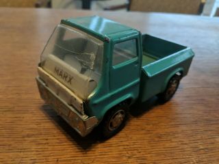 Vintage Louis Marx Co Pressed Steel Teal Pickup Truck 1969 Made In Japan Toy