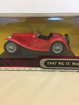 1947 Mg Tc Midget 1:18 Die Cast Road Signature Deluxe Edition No Back Cover Or