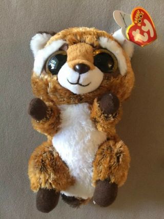 Rusty Raccoon Plush 6” Stuffed Animal Ty Beanie Boo