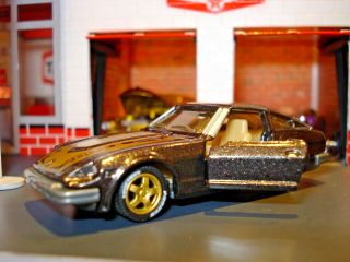 Datsun 280zx Custom Edition 1/64 Mb Nissan Gold Custom Wheels Added Detailed