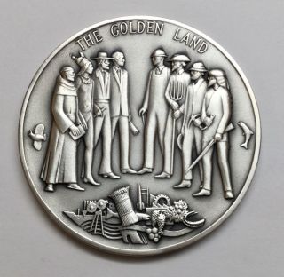 California Bicentennial 1769 - 1969 Bear Medallic Art Co NY.  999 Silver Medal (A) 2