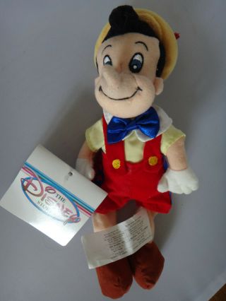 Disney Store Mini Beanbag Pinocchio 8 " Plush Toy - With Tags