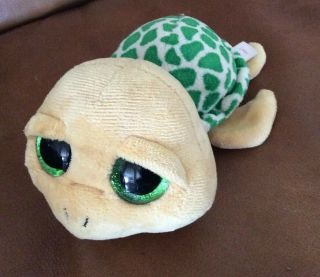Ty Beanie Boos 6 " Pokey The Turtle Sparkle Glitter Eyes Green