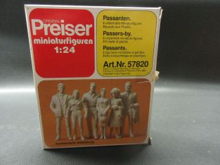 Preiser Art 57820 1/24 G Scale Figures (6) Unpainted Diorama See Descrip