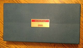 Vintage 1961 Monopoly Game Set Blue Plastic Carrying Case Complete Vg