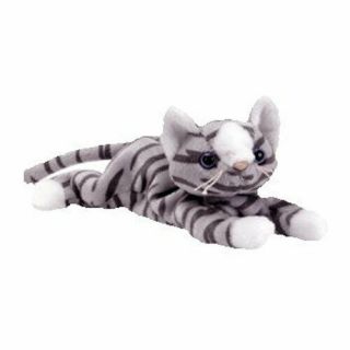 Ty Beanie Baby - Prance The Gray Tabby Cat (8 Inch) - Mwmts Stuffed Animal Toy