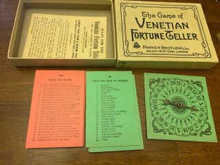 C1900 Parker Brothers The Game Of Venetian Fortune Teller Halloween